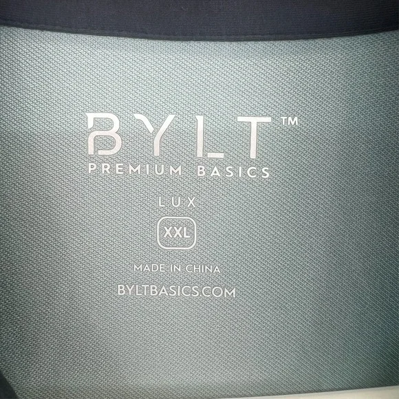 BYLT Polo Shirt Mens Size 2XL Gray Polka Dot Golf Casual Short Sleeve Stretch - Picture 3 of 16